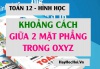 Công thức tính khoảng cách giữa hai mặt phẳng song song và bài tập minh họa